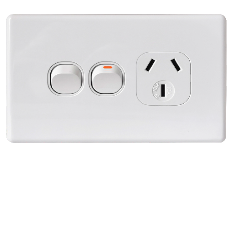 Classic Single Power Point with Extra Switch 10A – PRISM LIGHT