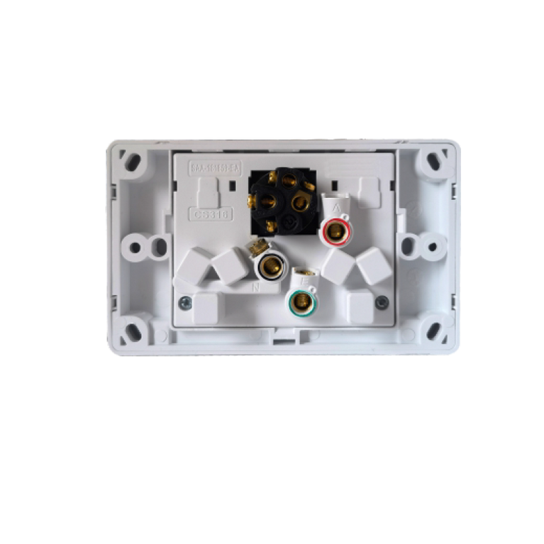 Classic Double Power Point with Extra Switch 10A