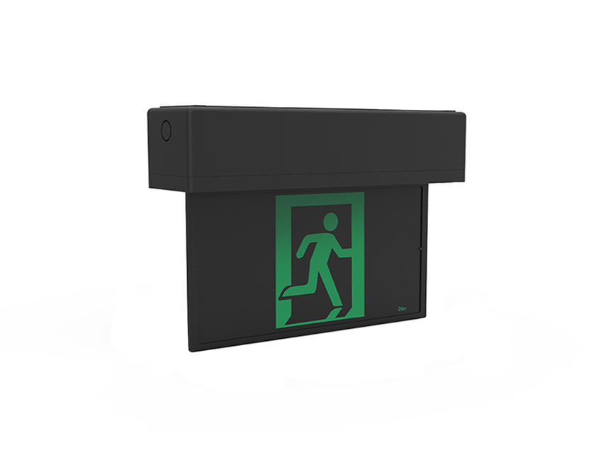 LED Surface Mount Blade Theatre Exit Black EXBLADELSMBK